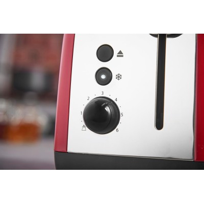 Тостер Russell Hobbs Colours Plus 1600Вт, підігрів, розморожування, метал., червоний (26554-56) Тостер Russell Hobbs Colours Plus 1600Вт, підігрів, розморожування, метал., червоний (26554-56)