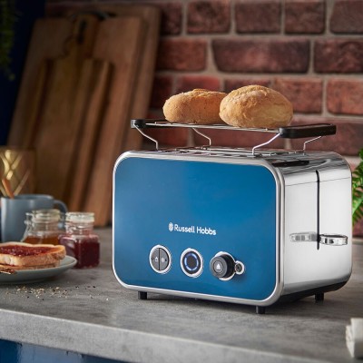 Тостер Russell Hobbs Distinctions 2-Slice 1670Вт, підігрів, розморожування, пластик, синій (26431-56) Тостер Russell Hobbs Distinctions 2-Slice 1670Вт, підігрів, розморожування, пластик, синій (26431-56)