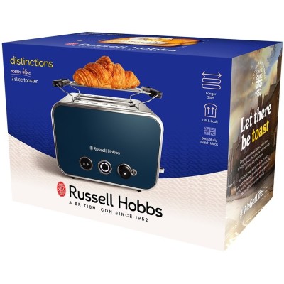 Тостер Russell Hobbs Distinctions 2-Slice 1670Вт, підігрів, розморожування, пластик, синій (26431-56) Тостер Russell Hobbs Distinctions 2-Slice 1670Вт, підігрів, розморожування, пластик, синій (26431-56)