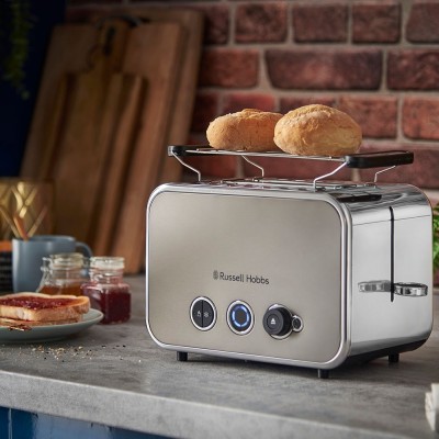 Тостер Russell Hobbs Distinctions 2-Slice 1670Вт, підігрів, розморожування, пластик, сріблясто-сірий (26432-56) Тостер Russell Hobbs Distinctions 2-Slice 1670Вт, підігрів, розморожування, пластик, сріблясто-сірий (26432-56)