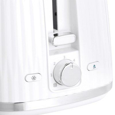 Тостер Russell Hobbs Eden 800Вт, пластик, підігрів,разморозка, білий (27370-56) Тостер Russell Hobbs Eden 800Вт, пластик, підігрів,разморозка, білий (27370-56)