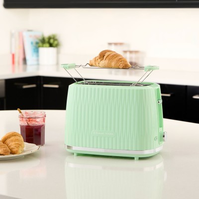 Тостер Russell Hobbs Eden 800Вт, пластик, підігрів,разморозка, фісташковий (27374-56) Тостер Russell Hobbs Eden 800Вт, пластик, підігрів,разморозка, фісташковий (27374-56)