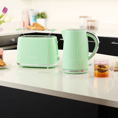 Тостер Russell Hobbs Eden 800Вт, пластик, підігрів,разморозка, фісташковий (27374-56) Тостер Russell Hobbs Eden 800Вт, пластик, підігрів,разморозка, фісташковий (27374-56)