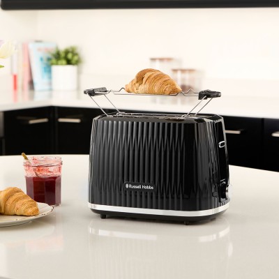 Тостер Russell Hobbs Eden 800Вт, пластик, підігрів,разморозка, чорний (27371-56) Тостер Russell Hobbs Eden 800Вт, пластик, підігрів,разморозка, чорний (27371-56)