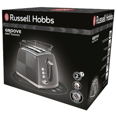 Тостер Russell Hobbs GrooWe 2 Slice 850Вт, підігрів, розморожування, пластик, сірий (26392-56) Тостер Russell Hobbs GrooWe 2 Slice 850Вт, підігрів, розморожування, пластик, сірий (26392-56)