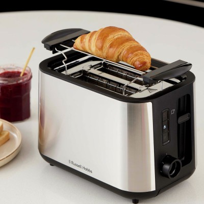 Тостер Russell Hobbs Heaton, нержав., підігрів,разморозка, чорний+нерж (27390-56) Тостер Russell Hobbs Heaton, нержав., підігрів,разморозка, чорний+нерж (27390-56)