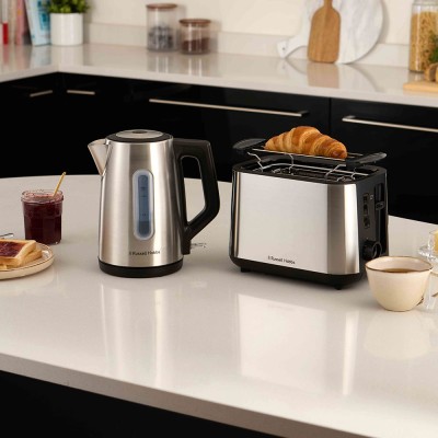 Тостер Russell Hobbs Heaton, нержав., підігрів,разморозка, чорний+нерж (27390-56) Тостер Russell Hobbs Heaton, нержав., підігрів,разморозка, чорний+нерж (27390-56)