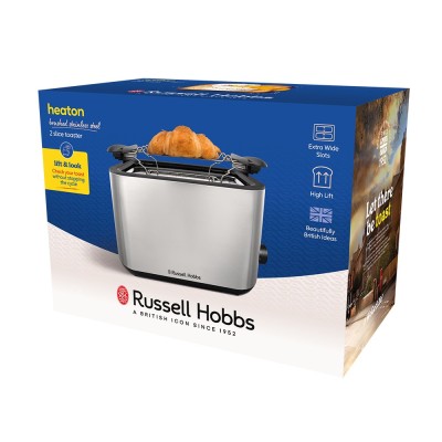 Тостер Russell Hobbs Heaton, нержав., підігрів,разморозка, чорний+нерж (27390-56) Тостер Russell Hobbs Heaton, нержав., підігрів,разморозка, чорний+нерж (27390-56)
