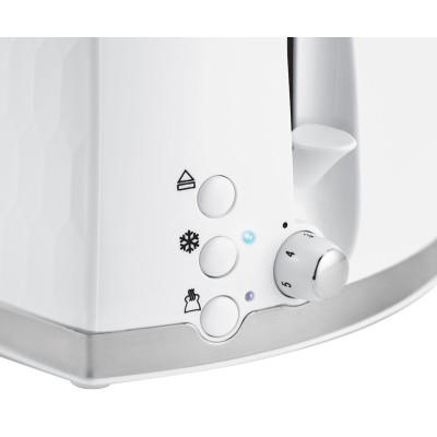 Тостер Russell Hobbs Honeycomb 850Вт, широкі слоти, пластик, білий (26060-56) Тостер Russell Hobbs Honeycomb 850Вт, широкі слоти, пластик, білий (26060-56)