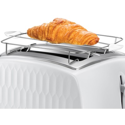 Тостер Russell Hobbs Honeycomb 850Вт, широкі слоти, пластик, білий (26060-56) Тостер Russell Hobbs Honeycomb 850Вт, широкі слоти, пластик, білий (26060-56)