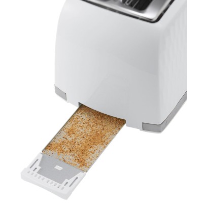 Тостер Russell Hobbs Honeycomb 850Вт, широкі слоти, пластик, білий (26060-56) Тостер Russell Hobbs Honeycomb 850Вт, широкі слоти, пластик, білий (26060-56)