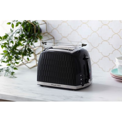 Тостер Russell Hobbs Honeycomb 850Вт, широкі слоти, пластик, чорний (26061-56) Тостер Russell Hobbs Honeycomb 850Вт, широкі слоти, пластик, чорний (26061-56)