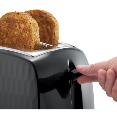 Тостер Russell Hobbs Honeycomb 850Вт, широкі слоти, пластик, чорний (26061-56) Тостер Russell Hobbs Honeycomb 850Вт, широкі слоти, пластик, чорний (26061-56)