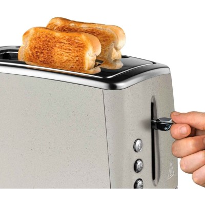 Тостер Russell Hobbs Luna Stone 2 Slice, 1550Вт, нержавіюча сталь+ пластик, підігрів, розморожування, бежевий (26970-56) Тостер Russell Hobbs Luna Stone 2 Slice, 1550Вт, нержавіюча сталь+ пластик, підігрів, розморожування, бежевий (26970-56)
