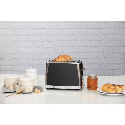 Тостер Russell Hobbs Matte Black 2 Slice, 1550Вт, нержавіюча сталь, підігрів, розморожування, чорний (26150-56) Тостер Russell Hobbs Matte Black 2 Slice, 1550Вт, нержавіюча сталь, підігрів, розморожування, чорний (26150-56)