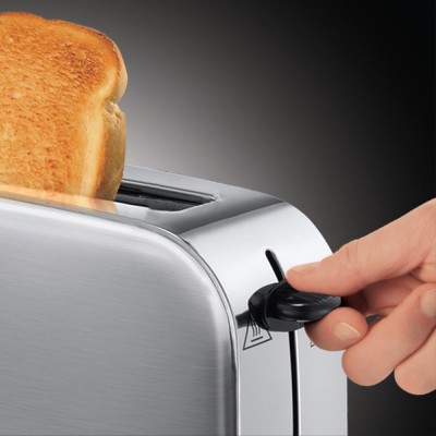 Тостер Russell Hobbs Oxford 1000Вт, довгі слоти, метал, сріблястий (21396-56) Тостер Russell Hobbs Oxford 1000Вт, довгі слоти, метал, сріблястий (21396-56)