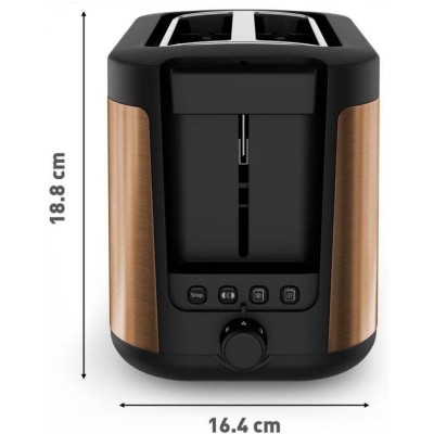 Тостер Tefal Coppertinto 850Вт, розморожування, метал, бронзовий (TT430G10) Тостер Tefal Coppertinto 850Вт, розморожування, метал, бронзовий (TT430G10)