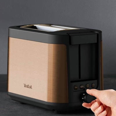 Тостер Tefal Coppertinto 850Вт, розморожування, метал, бронзовий (TT430G10) Тостер Tefal Coppertinto 850Вт, розморожування, метал, бронзовий (TT430G10)