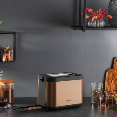 Тостер Tefal Coppertinto 850Вт, розморожування, метал, бронзовий (TT430G10) Тостер Tefal Coppertinto 850Вт, розморожування, метал, бронзовий (TT430G10)