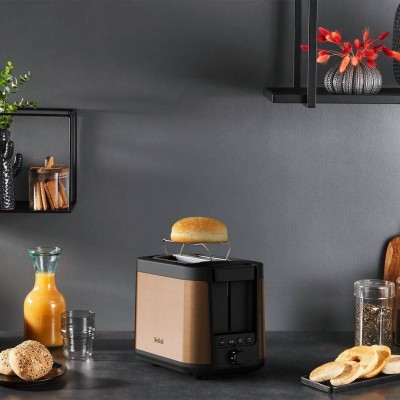 Тостер Tefal Coppertinto 850Вт, розморожування, метал, бронзовий (TT430G10) Тостер Tefal Coppertinto 850Вт, розморожування, метал, бронзовий (TT430G10)