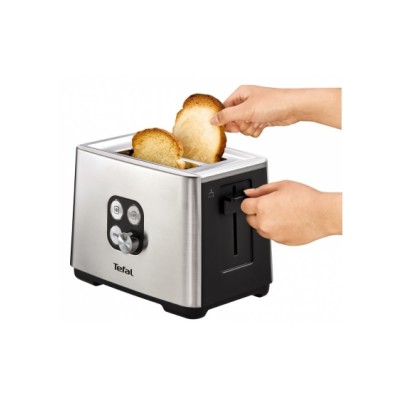Тостер Tefal Cube 900Вт, метал/пластик, чорний (TT420D30) Тостер Tefal Cube 900Вт, метал/пластик, чорний (TT420D30)