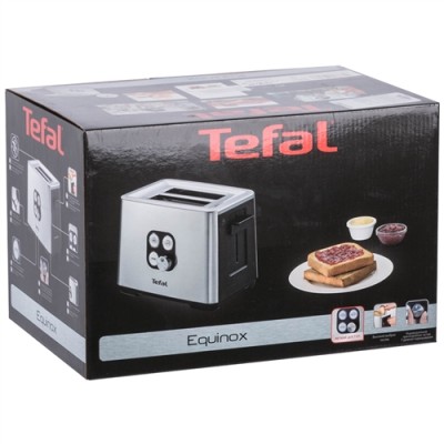 Тостер Tefal Cube 900Вт, метал/пластик, чорний (TT420D30) Тостер Tefal Cube 900Вт, метал/пластик, чорний (TT420D30)