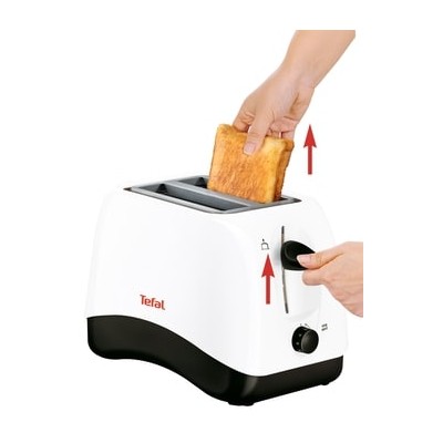 Тостер Tefal Delfini 850Вт, пластик, біло-чорний (TT130130) Тостер Tefal Delfini 850Вт, пластик, біло-чорний (TT130130)