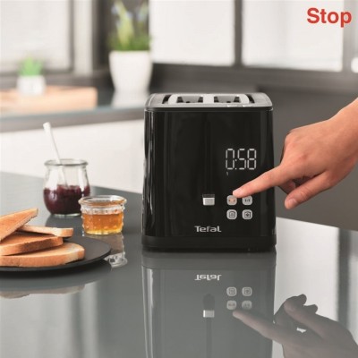 Тостер Tefal Digital 850Вт, LED дисплей, пластик, чорний (TT640810) Тостер Tefal Digital 850Вт, LED дисплей, пластик, чорний (TT640810)