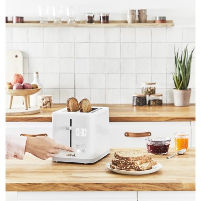 Тостер Tefal Sense 850Вт, LED дисплей, метал/пластик, білий (TT693110) Тостер Tefal Sense 850Вт, LED дисплей, метал/пластик, білий (TT693110)