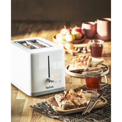 Тостер Tefal Sense 850Вт, LED дисплей, метал/пластик, білий (TT693110) Тостер Tefal Sense 850Вт, LED дисплей, метал/пластик, білий (TT693110)