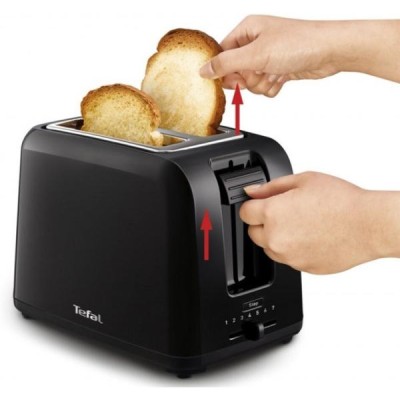 Тостер Tefal Vita 800Вт, пластик, чорний (TT1A1830)
