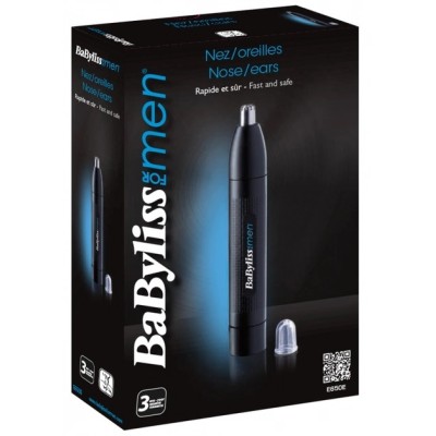 Тример Babyliss, для носа, батарейки АА, в компл., сталь, синій (E650E) Тример Babyliss, для носа, батарейки АА, в компл., сталь, синій (E650E)