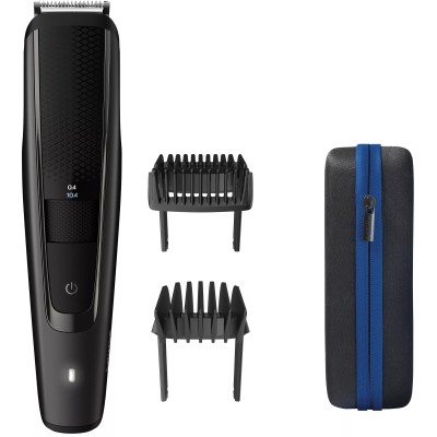 Тример Philips Beardtrimmer series 5000, для бороди і вусів, мережа+акум., насадок-2, чохол, сталь, чорний (BT5515/70) Тример Philips Beardtrimmer series 5000, для бороди і вусів, мережа+акум., насадок-2, чохол, сталь, чорний (BT5515/70)