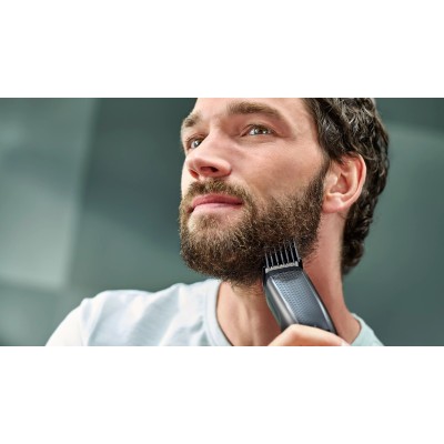 Тример Philips Beardtrimmer series 5000, для бороди і вусів, мережа+акум., насадок-2, чохол, сталь, чорний (BT5515/70) Тример Philips Beardtrimmer series 5000, для бороди і вусів, мережа+акум., насадок-2, чохол, сталь, чорний (BT5515/70)