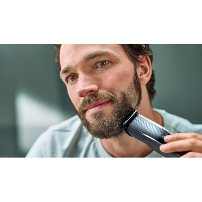 Тример Philips Beardtrimmer series 5000, для бороди і вусів, мережа+акум., насадок-2, чохол, сталь, чорний (BT5515/70) Тример Philips Beardtrimmer series 5000, для бороди і вусів, мережа+акум., насадок-2, чохол, сталь, чорний (BT5515/70)