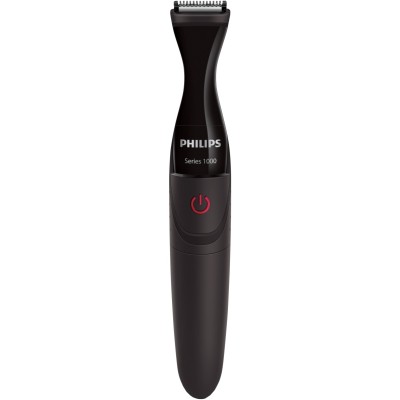 Тример Philips Multigroom series 1000, для бороди і вусів, 1хАА, насадок-4, сталь, чорний (MG1100/16) Тример Philips Multigroom series 1000, для бороди і вусів, 1хАА, насадок-4, сталь, чорний (MG1100/16)