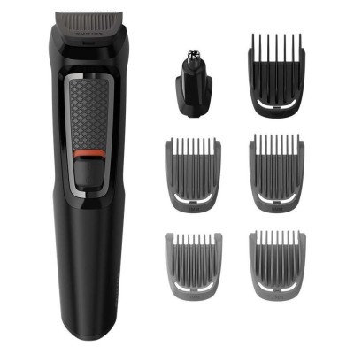 Тример Philips Multigroom series 3000, для бороди, вусів, голови, окантовки, акум., насадок-6, чохол, сталь, чорний (MG3720/15) Тример Philips Multigroom series 3000, для бороди, вусів, голови, окантовки, акум., насадок-6, чохол, сталь, чорний (MG3720/15)