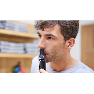 Тример Philips Series 3000, для бороди, вусів, носа та голови, акум., роторний мотор, насадок-5, сталь, чорний (MG3740/15) Тример Philips Series 3000, для бороди, вусів, носа та голови, акум., роторний мотор, насадок-5, сталь, чорний (MG3740/15)