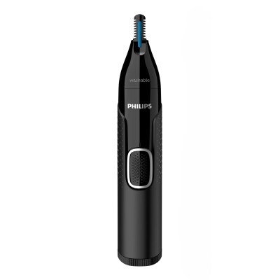 Тример Philips Series 5000, для бороди, вусів, окантовки, брови, носа та вух, 1хАА, насадок-4, чохол, сталь, чорний (NT5650/16) Тример Philips Series 5000, для бороди, вусів, окантовки, брови, носа та вух, 1хАА, насадок-4, чохол, сталь, чорний (NT5650/16)