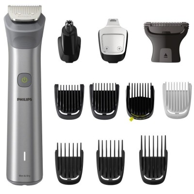 Тример Philips Series 5000, для бороди, вусів, окантовки, голови, тіла, акум., насадок-12, сталь, сірий (MG5940/15) Тример Philips Series 5000, для бороди, вусів, окантовки, голови, тіла, акум., насадок-12, сталь, сірий (MG5940/15)