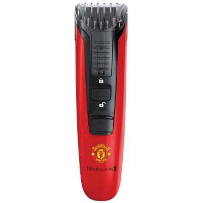 Тример Remington Beard Boss Manchester United, для бороди і вусів, акум., роторний мотор, насадок-1, сталь, червоний (MB4128) Тример Remington Beard Boss Manchester United, для бороди і вусів, акум., роторний мотор, насадок-1, сталь, червоний (MB4128)