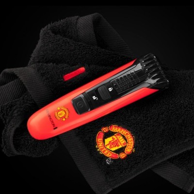 Тример Remington Beard Boss Manchester United, для бороди і вусів, акум., роторний мотор, насадок-1, сталь, червоний (MB4128) Тример Remington Beard Boss Manchester United, для бороди і вусів, акум., роторний мотор, насадок-1, сталь, червоний (MB4128)