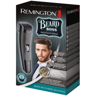 Тример Remington Beard Boss Pro, для бороди і вусів, акум., титан.напил., чорний (MB4131) Тример Remington Beard Boss Pro, для бороди і вусів, акум., титан.напил., чорний (MB4131)