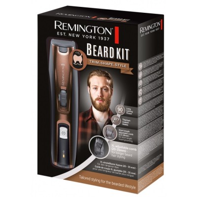 Тример Remington Beard Kit, для бороди і вусів, акум., насадок-2, ножиці, щітка у компл., титан.напил., коричневий (MB4046) Тример Remington Beard Kit, для бороди і вусів, акум., насадок-2, ножиці, щітка у компл., титан.напил., коричневий (MB4046)