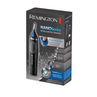 Тример Remington Nano Series Lithium, для носа та вух, ААx1, насадок-4, сталь, чорно-синій (NE3870) Тример Remington Nano Series Lithium, для носа та вух, ААx1, насадок-4, сталь, чорно-синій (NE3870)
