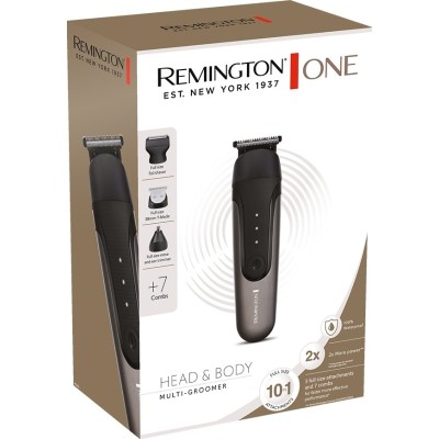 Тример Remington One, для бороди, вусів, голови, носа та тіла, акум., насадок-9, 60 хвил роботи, сталь, чорний (PG760) Тример Remington One, для бороди, вусів, голови, носа та тіла, акум., насадок-9, 60 хвил роботи, сталь, чорний (PG760)