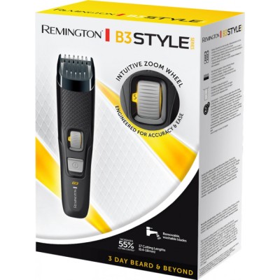 Тример Remington Style Series, для бороди і вусів, АААх2, роторний мотор, чохол, сталь, чорний (MB3000) Тример Remington Style Series, для бороди і вусів, АААх2, роторний мотор, чохол, сталь, чорний (MB3000)