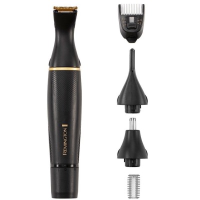 Тример Remington T-Series, для бороди, вусів, окантовки, брови, носа та вух, ААх1, вібраційний мотор, насадок-4, сталь, чорний ( Тример Remington T-Series, для бороди, вусів, окантовки, брови, носа та вух, ААх1, вібраційний мотор, насадок-4, сталь, чорний (