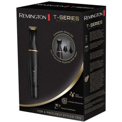 Тример Remington T-Series, для бороди, вусів, окантовки, брови, носа та вух, ААх1, вібраційний мотор, насадок-4, сталь, чорний ( Тример Remington T-Series, для бороди, вусів, окантовки, брови, носа та вух, ААх1, вібраційний мотор, насадок-4, сталь, чорний (