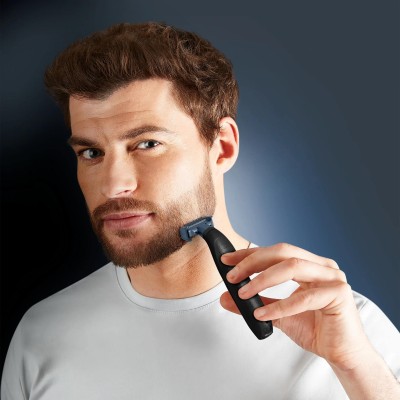 Тример Rowenta Forever Sharp Sport Collection, для бороди і вусів, мережа+акум., роторний мотор, насадок-3, сталь, чорно-синій ( Тример Rowenta Forever Sharp Sport Collection, для бороди і вусів, мережа+акум., роторний мотор, насадок-3, сталь, чорно-синій (